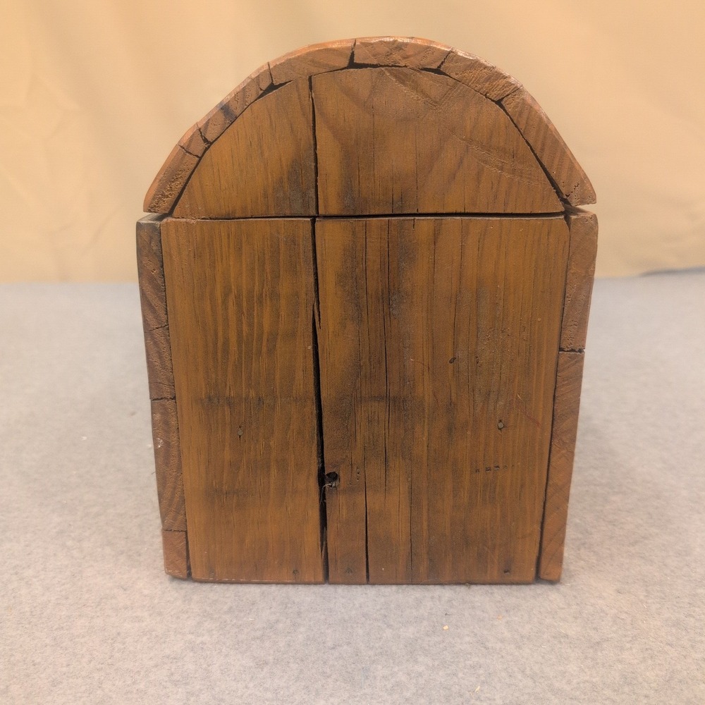 Rustic Wooden Treasure Chest Domed Lid Keepsake Box Small Storage Trunk - Picture 2 of 11
